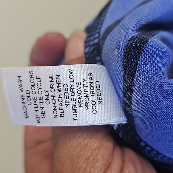 Cato Blue & Black Geometric Print Tunic Top | Size M - Picture 7 of 7